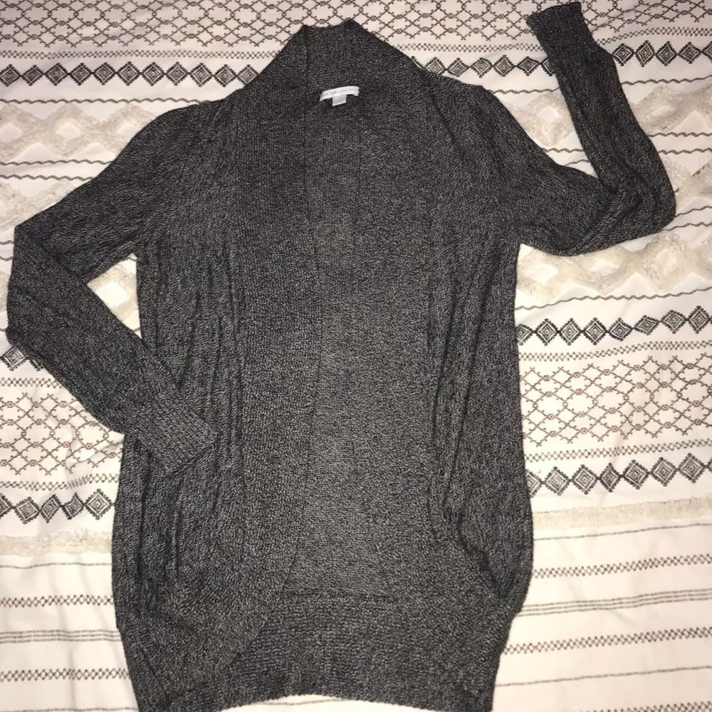 New York & Company Gray Knit Cardigan